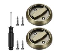 PATIKIL Recessed Door Lock, (73mm, Bronze)(2 Pcs),304 Stainless Steel Round Cup Hidden Knob Handle Pull Latch Locker with Screwdriver Screws, Suit for - Privacy Sliding Door