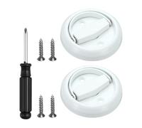 PATIKIL Recessed Door Lock, (73mm, White)(2 Pcs),304 Stainless Steel Round Cup Hidden Knob Handle Pull Latch Locker with Screwdriver Screws, Suit for - Privacy Sliding Door