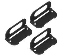 PATIKIL Recessed Pull Door Handle, 3 Pack Invisible Flush Pull Handle for Cabinet Door Toolbox Container Home Furniture Automatically Pull Handle, Sand Black