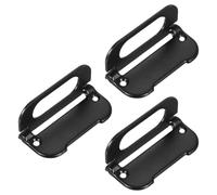 PATIKIL Recessed Pull Door Handle, 3 Pack Invisible Flush Pull Handle for Cabinet Door Toolbox Container Home Furniture Automatically Pull Handle, Matte Black