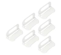 PATIKIL Recessed Pull Door Handle, 6 Pack Invisible Flush Pull Handle for Cabinet Door Toolbox Container Home Furniture Automatically Pull Handle, Milk White