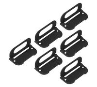 PATIKIL Recessed Pull Door Handle, 6 Pack Invisible Flush Pull Handle for Cabinet Door Toolbox Container Home Furniture Automatically Pull Handle, Sand Black