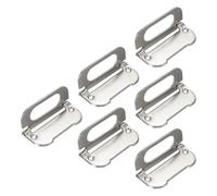 PATIKIL Recessed Pull Door Handle, 6 Pack Invisible Flush Pull Handle for Cabinet Door Toolbox Container Home Furniture Automatically Pull Handle, Silver Tone