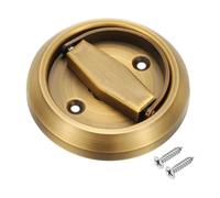 PATIKIL Recessed Sliding Door Pulls Handles 304 Stainless Steel Round Hidden Closet Finger Flush Knob with Screws for Door Drawer Wardrobe, Yellow Bronze