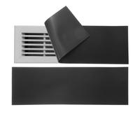 PATIKIL Rectangle Magnetic Vent Covers 12x4 Inch, 2 Pcs Floor Air Vent Blocker Covers Register Sound Proof Cover for Home Floor Wall Ceiling, Black