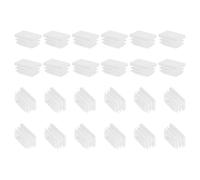 PATIKIL Rectangle Plastic Plug, 24 Pcs 1.2 x 0.8 Inch/30 x 20mm Tubing Insert End Caps Plastic Plug Cap for Rectangle Tubes Chair Legs Furniture Metal Tubing Hardware Plugs Fences, White