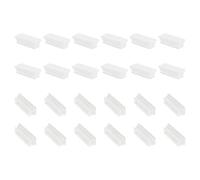 PATIKIL Rectangle Plastic Plug, 24 Pcs 2 x 0.8"/50 x 20mm Tubing Insert End Caps Plastic Plug Cap for Rectangle Tubes Chair Legs Furniture Metal Tubing Hardware Plugs Fences, White