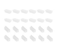 PATIKIL Rectangle Plastic Plug, 24 Pcs 2 x 1"/50 x 25mm Tubing Insert End Caps Plastic Plug Cap for Rectangle Tubes Chair Legs Furniture Metal Tubing Hardware Plugs Fences, White