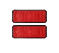 PATIKIL Rectangle Rear Reflectors, 10 Pcs Safety Reflective Warning Reflector Plastic Universal Motorcycle Reflector with M5 Screw Mount for Car Motorcycle Trailer Bike Bicycles, Red