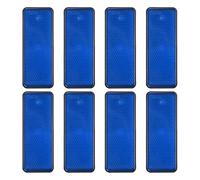 PATIKIL Rectangle Rear Reflectors, 8 Pcs Safety Reflective Warning Reflector Plastic Universal Motorcycle Reflector with M5 Screw Mount for Car Motorcycle Trailer Bike Bicycles Dirt, Blue