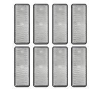 PATIKIL Rectangle Rear Reflectors, 8 Pcs Safety Reflective Warning Reflector Plastic Universal Motorcycle Reflector with M5 Screw Mount for Car Motorcycle Trailer Bike Bicycles Dirt, White