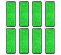PATIKIL Rectangle Rear Reflectors, 8 Pcs Safety Reflective Warning Reflector Plastic Universal Motorcycle Reflector with M5 Screw Mount for Car Motorcycle Trailer Bike Bicycles Dirt, Green