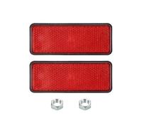 PATIKIL Rectangle Rear Reflectors, Safety Reflective Warning Reflector Plastic Universal Motorcycle Reflector with M5 Screw Mount for Car Motorcycle Trailer Bike Bicycles