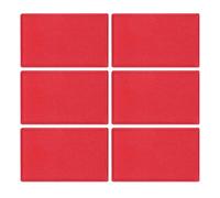 PATIKIL Rectangle Solid Flag Patch, 6 Pcs 3x2 Inch Pure Embroidered Patch Decorative for Holes Hats Jeans Repair Bags DIY Craft, Red