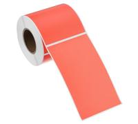 PATIKIL Rectangular Color Coding Labels 127x76mm, 250 Pcs Rectangle Colored Labels Sticker Moving Stickers Label Tags for Inventory Office Home Packing Box, Fluorescent Red