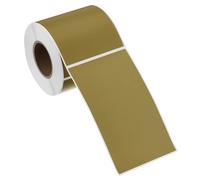 PATIKIL Rectangular Color Coding Labels 127x76mm, 250 Pcs Rectangle Colored Labels Sticker Moving Stickers Label Tags for Inventory Office Home Packing Box, Golden