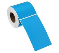 PATIKIL Rectangular Color Coding Labels 5 x 3 Inch, 250 Pcs Rectangle Colored Labels Sticker Moving Stickers Label Tags for Inventory Office Home Packing Box, Cyan