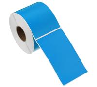 PATIKIL Rectangular Color Coding Labels 5 x 3 Inch, 500 Pcs Rectangle Colored Labels Sticker Moving Stickers Label Tags for Inventory Office Home Packing Box, Sky Blue