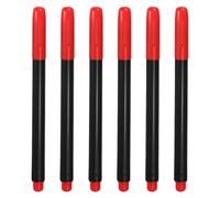 PATIKIL Red Permanent Fabric Markers for Cloths, Permanent Markers Set Fabric Pen on Plastic Wood Stone Metal and Glass for Coloring Drawing Writing Marking, 6Pack