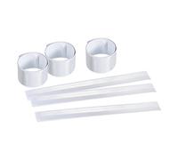 PATIKIL Reflective Bands, 6 Pcs High Visibility Reflective Arm Wrist Ankle Band Safety Reflector Strips for Night Running Cycling, White