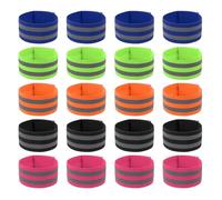 PATIKIL Reflective Bands for Wrist/Arm/Ankle/Leg, 20pcs High Visibility Reflector Bands, Safety Reflector Tape Straps for Night Running Cycling Walking Multicolor