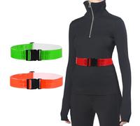 PATIKIL Reflective Belt, High Visibility Running Belt Grow PT Belt Adjustable Safety Gear for Men Women Walking Cycling Motorcycling, Orange/Green