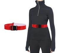 PATIKIL Reflective Belt, High Visibility Running Belt Grow PT Belt Adjustable Safety Gear for Men Women Walking Cycling Motorcycling, Red