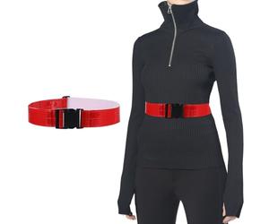 PATIKIL Reflective Belt, High Visibility Running Belt Grow PT Belt Adjustable Safety Gear for Men Women Walking Cycling Motorcycling, Red