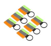 PATIKIL Reflective Keychain Tags, 6 Pack Reflective Zipper Pulls Nylon Keychain High Visibility Reflectors Tags for Backpack Pendant Dog Collar, Fluorescent Green/Orange