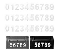PATIKIL Reflective Mailbox Numbers, 3 Sets 4 Inch Waterproof White Mailbox Numbers for Outside Self Adhesive Number Stickers for Mailbox, Address Numbers, House