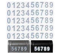 PATIKIL Reflective Mailbox Numbers, 5 Sets 2 Inch Waterproof Laser Mailbox Numbers for Outside Self Adhesive Number Stickers for Mailbox, Address Numbers, House