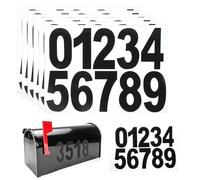 PATIKIL Reflective Mailbox Numbers for Outside, 6 Pcs 3 Inch Waterproof Number Stickers 0-9 Self-Adhesive Tabs for Mailbox Signs House Cars Door Address, Black