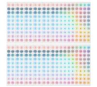 PATIKIL Reflective Round Small Number Stickers, 12 Sheet 1-20 Self Adhesive Laser Consecutive Numbered Stickers Inventory Label Sticker Signs for Marking Storage Organizing