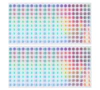 PATIKIL Reflective Round Small Number Stickers, 12 Sheet Numbers 3 Self Adhesive Laser Consecutive Numbered Stickers Inventory Label Sticker Signs for Marking Storage Organizing