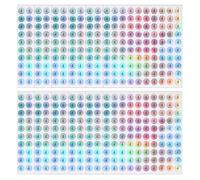 PATIKIL Reflective Round Small Number Stickers, 12 Sheet Numbers 4 Self Adhesive Laser Consecutive Numbered Stickers Inventory Label Sticker Signs for Marking Storage Organizing