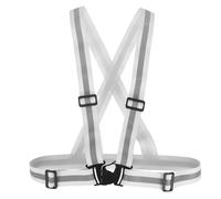 PATIKIL Reflective Safety Vest, 1 Pack Hi-Vis Safety Vests, Adjustable High Visibility Reflective Strips for Traffic Control Outdoor Jogging Cycling, White