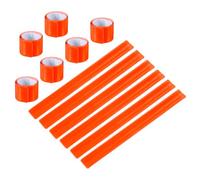 PATIKIL Reflective Slap Bands, 12 Pcs Reflector Band Snap Bracelet Armbands High Visibility Safety Reflectors Wrist Strap Strips for Night Jogging Cycling Running Hiking, Orange Red