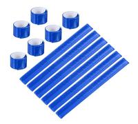 PATIKIL Reflective Slap Bands, 12 Pcs Reflector Band Snap Bracelet Armbands High Visibility Safety Reflectors Wrist Strap Strips for Night Jogging Cycling Running Hiking, Dark Blue