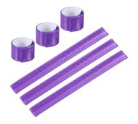 PATIKIL Reflective Slap Bands, 6 Pcs Reflector Band Snap Bracelet Armbands High Visibility Safety Reflectors Wrist Strap Strips for Night Jogging Cycling Running Hiking, Purple