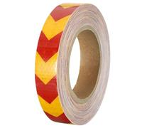 PATIKIL Reflective Tape, 1 Inch x 66 FT Waterproof Self Adhesive High Visibility Safety Warning Arrow Tape Outdoor Reflectors for Trucks Trailers Cars, Yellow Red