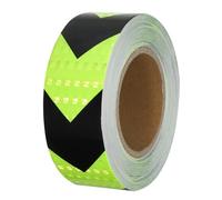 PATIKIL Reflective Tape, 2 Inch x 82 FT Waterproof Self Adhesive High Visibility Safety Warning Arrow Tape Outdoor Reflectors for Trucks Trailers Cars, Fluorescent Green Black