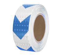 PATIKIL Reflective Tape, 2 Inch x 98 FT Waterproof Self Adhesive High Visibility Safety Warning Arrow Tape Outdoor Reflectors for Trucks Trailers Cars, White Blue