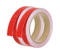PATIKIL Reflective Tape, 2 Pack 0.8 Inch x 33 Ft Waterproof High Visibility Warning Safety Adhesive Tape Outdoor Reflector for Bikes Cars Motorcycles Trucks, Red