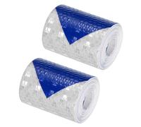 PATIKIL Reflective Tape, 2 Pack 2 Inch x 10 FT Waterproof Self Adhesive High Visibility Safety Warning Arrow Tape Outdoor Reflectors for Trucks Trailers Cars, White Blue
