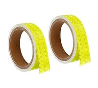 PATIKIL Reflective Tape, 2 Roll 15 ft x 1-inch Waterproof Adhesive High Visibility Caution Warning Safety Tape Reflector for Trucks Trailers Cars, Fluorescence Yellow