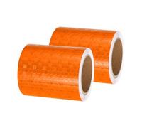 PATIKIL Reflective Tape, 2 Roll 3 Inch x 10 Ft Waterproof Self Adhesive High Visibility Caution Warning Safety Tape Reflector for Trucks Trailers Cars, Orange