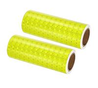 PATIKIL Reflective Tape, 2 Rolls 6 Inch x 10 FT Waterproof High Visibility Self-Adhesive Warning Safety Tape Reflective Stickers External Accessories for Cars Trucks, Fluorescent Yellow