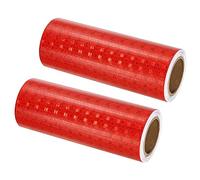 PATIKIL Reflective Tape, 2 Rolls 6 Inch x 10 FT Waterproof High Visibility Self-Adhesive Warning Safety Tape Reflective Stickers External Accessories for Cars Trucks, Red