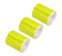 PATIKIL Reflective Tape, 3 Pack 2IN x 10FT PVC Waterproof High Visibility Safety Tape, Fluorescent Yellow