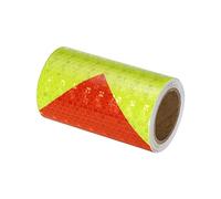 PATIKIL Reflective Tape, 4 Inch x 10 Ft Waterproof High Visibility Warning Safety Fluorescent Adhesive Tape Outdoor Reflector Stickers for Cars Trucks, Yellow Red